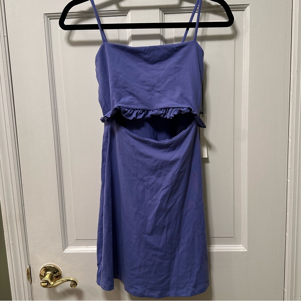 Susana Monaco Ruffled Waist‎ Cutout A-Line Mini Dress